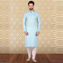 Men's Cotton Kurta Churidar Pyjama sets blue