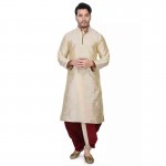 Men Dhoti & Kurta Set Fawn