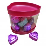 Homemade Heart Shape Chocolate Gift Jar