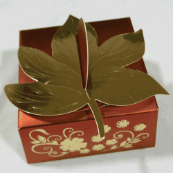 Handmade leaf style chocolate box