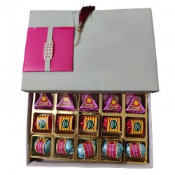 Corporate Diwali Crackers Chocolate Box- Pink