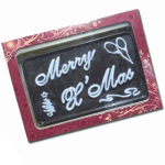 Handmade merry Christmas  greeting chocolate