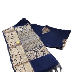 Jari handloom saree (Blue)