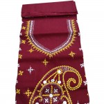 Gujrati Cotton dress material (Dark Red)
