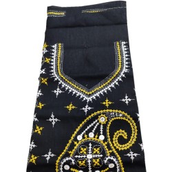 Gujrati Cotton dress material (Black)