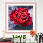 5d Rubik's Cube Diamond Painting Delicate Rose Full Diamond(Diamond+tool+canvas)