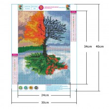 5d diamond painting four seasons tree full of diamonds(Diamond+tool+canvas)