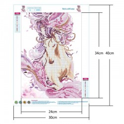 5d diamond painting living room white horse treading(Diamond+tool+canvas)