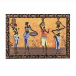 Multicolored Digital Wooden Frame Wall Painting