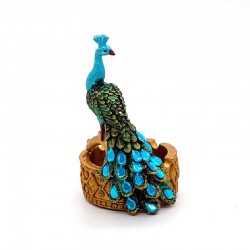 Creative Retro Resin Ashtray with Peacock Model Smoking Accessories Crafts Decoration Desktop Decoration