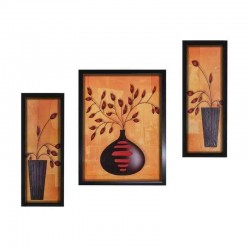 Set of 3 Modern Art Stretched with wood Frame 12 inch x 8 inch Painting