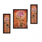 Set of 3 Modern Art Stretched with wood Frame 12 inch x 8 inch Painting