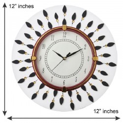 Home Decorative Wooden Round White Wall Clock 