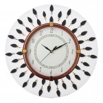 Home Decorative Wooden Round White Wall Clock 