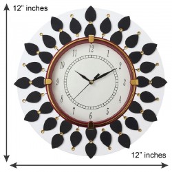 Home Decorative Wooden White Wall Clock 