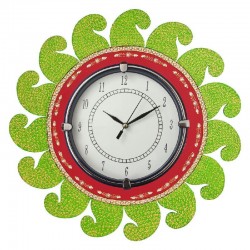 Home Decorative Wooden Wall Clock ( Light Green )