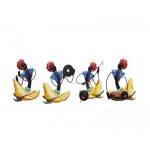 BLUE MUSICIAN SET OF 4