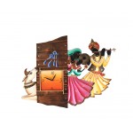 RADHA KRISHNA COW WALL CLOCK