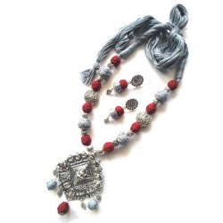 Hand Made Silk Dori Jewel Set - Fashion Jewellery