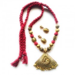Hand Made Silk Dori Jewel Set - Fashion Jewellery