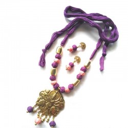 Hand Made Silk Dori Jewel Set - Fashion Jewellery