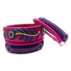 Handcrafted Designer Silk Thread Bangles for Women