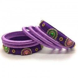 Handcrafted Designer Silk Thread Bangles for Women 