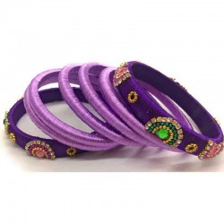 Handcrafted Designer Silk Thread Bangles for Women 