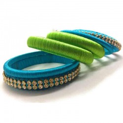 Handcrafted Designer Silk Thread Bangles for Women 