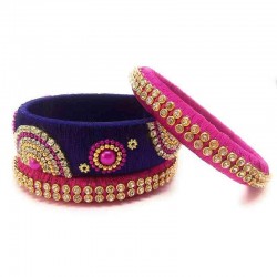 Handcrafted Designer Silk Thread Bangles for Women 