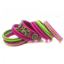 Handcrafted Designer Silk Thread Bangles for Women