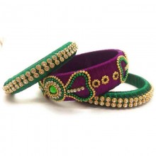 Handcrafted Designer Silk Thread Bangles for Women 