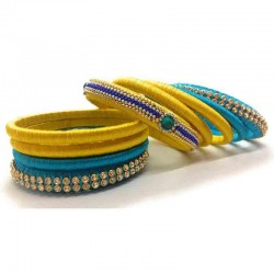 Handcrafted Designer Silk Thread Bangles for Women 