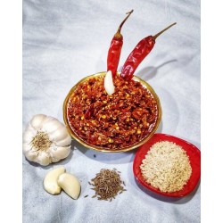 Laal Chutney (Khichdi ka tadka)