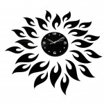Acrylic Wall Clock, Size- 30x30 inches (black)