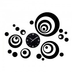 Acrylic Wall Clock, Size - 34x34 inches(Black)