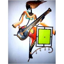 Dancing Guitar Lady Clock Wall Hanging 