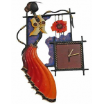 Dancing Lady Frame Clock Wall Hanging 