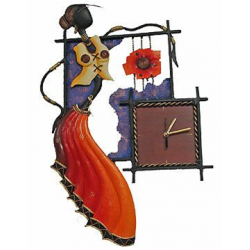 Dancing Lady Frame Clock Wall Hanging 