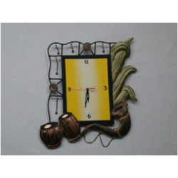 Kela Patti Frame Music Clock Wall Hanging 