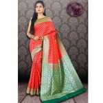 Banarasi Art Silk Zari Work Saree With Blouse-Red