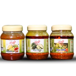 Homemade Mix Pickle-Lemon Pickle-Karela Pickle Combo Pack